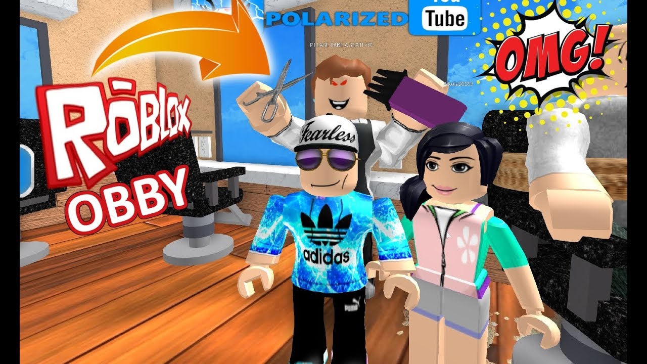 Roblox Goni Nas Wsciekly Fryzjer Obby Youtube - roblox obby pralnia