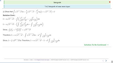 Integrals NCERT Section 7.6.2 Part 18 #SATHEE_ENGG #swayamprabha #engineeringexams