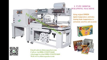 L type automatic POF film shrink wrapping machine with thermal Sealing electric tunnel machine