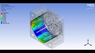 ANSYS Static Structural Directional Deformation of a Plastic Cover attributed to a Pressure Cylinder