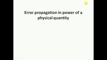 Error propagation in power of a physical quantity and solved problems