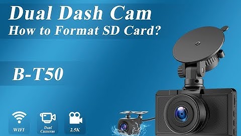 How to format SD card on dash cam BT50