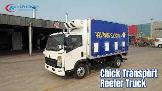 HOWO 20000 Baby Chicken Delivery Chick Transport Reefer Truck With Chiller Ventilated Chick Carrier