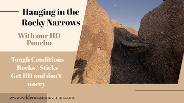 How to hang hammock in tight spots - Our HD Poncho in Rocks !!