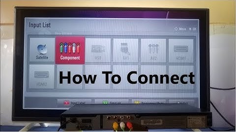 Connect LG TV Component Input, How To