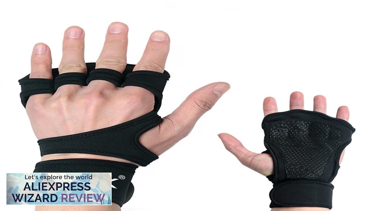 SKDK Weight Lifting Fitness Gloves With Wrist Wraps Silicone Gel Full Palm Review