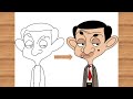 How to draw mr bean step by step  easy drawing tamannas drawing