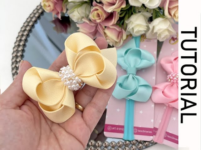 LAÇO FOFINHO 2 ❤️ RIBBON BOW HAIR DIY #diy #handmade #hairclips #laços  #foryou #moda #dicas #shorts 