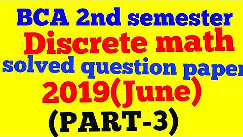 (2019(june)) (part-3) solved question paper 2nd semester of BCA