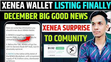 XENEA WALLET TGE LISTING DATE FIX 🚀XENEA WALLET AIRDROP NEW UPDATE 🔥XENEA WALLET TOKEN CLAIM UPDATE