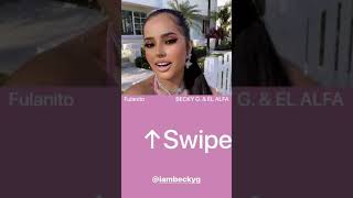 Becky G Invitándonos A Escuchar Fulanito En Apple Music