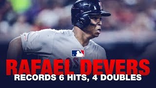 Red Sox Rafael Devers goes 6-for-6 with FOUR doubles!
