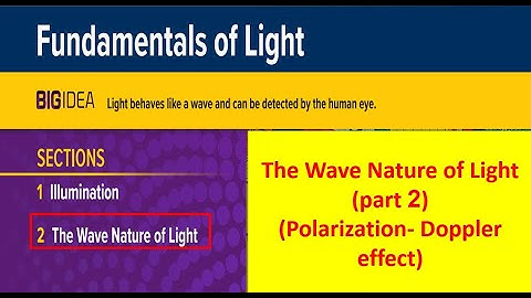 Section 2 the Wave Nature of Light(part 2)(Polarization- Doppler effect)