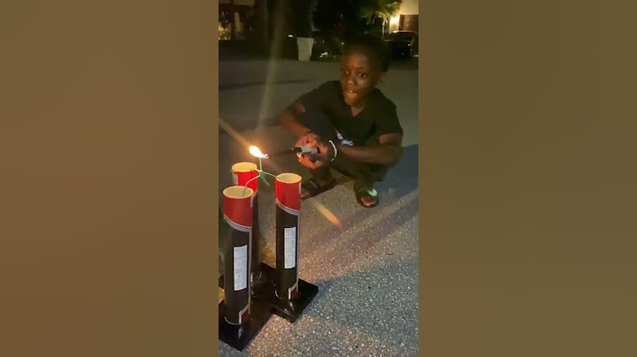Boy Lights Fireworks For The First Time