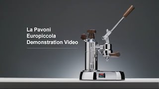 La Pavoni Europiccola lever coffee machine instructions video - How to make espresso & cappuccino.