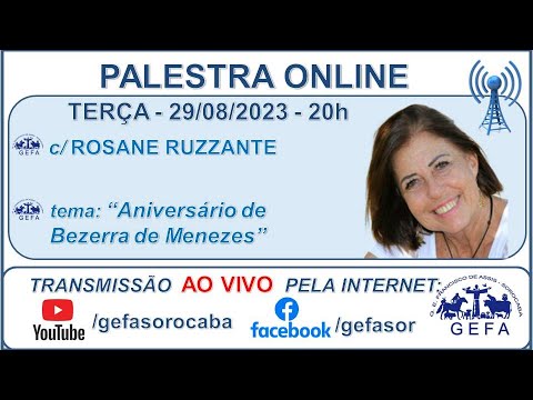 Assista: Palestra Online - c/ ROSANE RUZZANTE (29/08/2023)