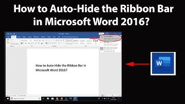 How to Auto-Hide the Ribbon Bar in Microsoft Word 2016?