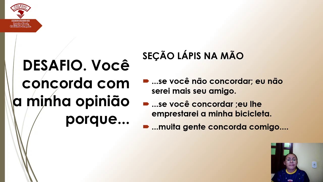 Filosofia - 3º Ano Fundamental II - Concordar ou Discordar Aula VIII ...