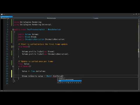 Unity URP 2019.3 Post processing Runtime Change Value (유니티 URP 포스트 프로세싱 실시간 값 변경)