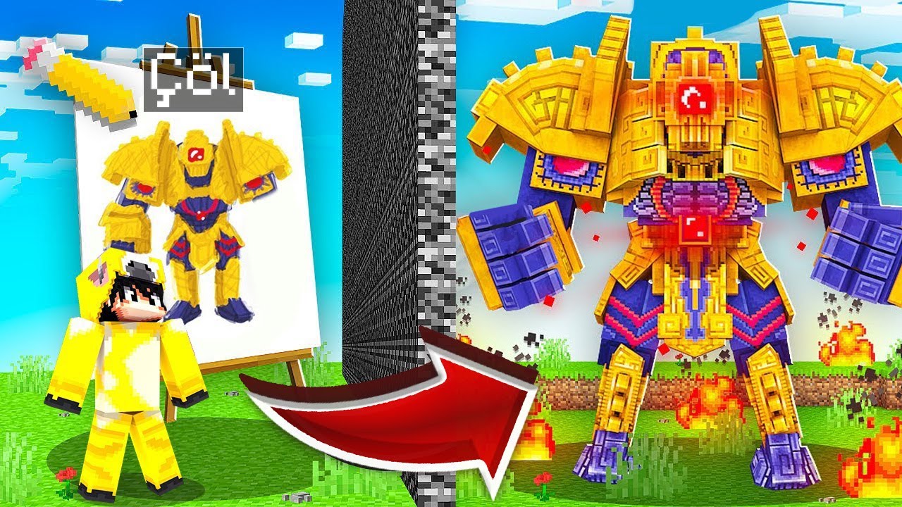 Minecraft'ta ÇİZDİĞİM BİYOMLAR BOSS'A DÖNÜŞÜYOR! - YouTube