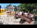 😱 Maleta llena de ??🤔 y SOFAS DE $1,200/ LO QUE TIRAN EN USA LOS MILLONARIOS /VENTA DE GARAGE EN USA