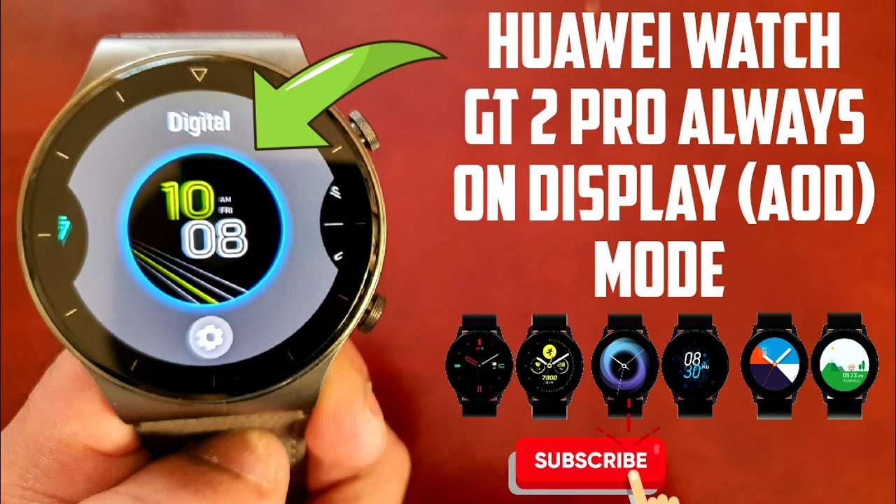 Huawei Watch GT 2 Pro How to enable Always On Display Mode Take Look at Stock AOD - YouTube