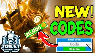 *NEW CODES* ALL WORKING CODES FOR TOILET TOWER DEFENSE! ROBLOX TOILET TOWER DEFENSE CODES