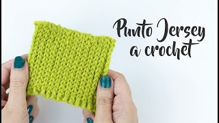 Aprende a tejer Punto Jersey con aguja de crochet # 71 