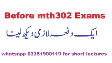 Mth302 Business Mathematics & Statistics lecs and Syllabus Virtual university | mth302 syllabus
