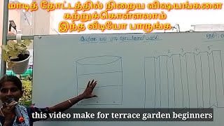 மாடிதோட்டம் புதியவர்கள் நிறைய விஷயங்கள் கற்றுக்கொள்ளலாம்  #maadithottam#மாடிதோட்டம் #organic