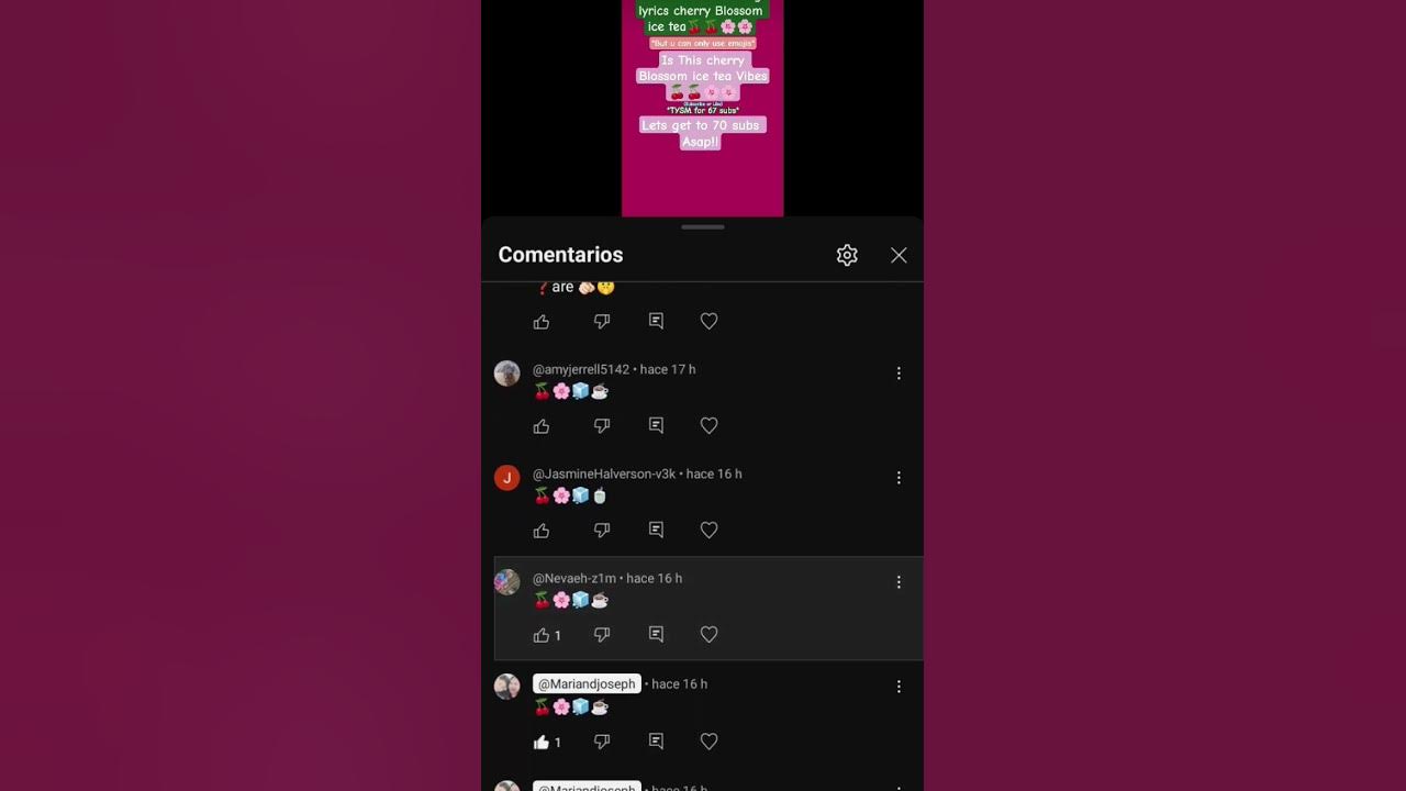 Turn the comment section into the song lyrics cherry Blossom ice tea only using emojis🍒🌸🧊☕#all4you 😎