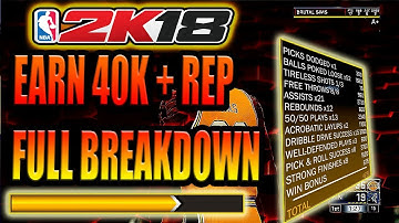 NBA 2K18 TIPS - EARN OVER 40K REP EACH GAME "FULL BREAKDOWN" - EASY GRIND TO 99