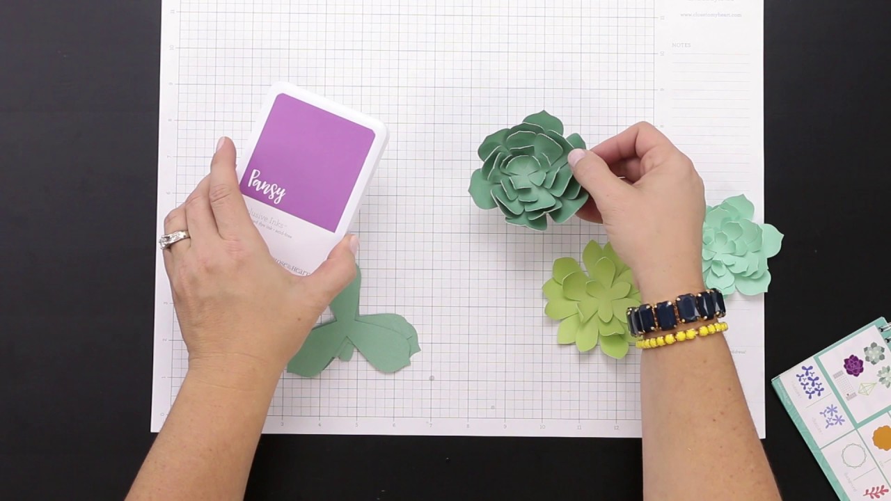 Cricut® Flower Market Collection: DIY Paper Succulent Terrarium