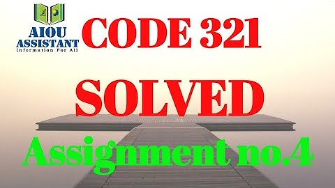 aiou solved assignment autumn 2020 || aiou solved assignment code 321