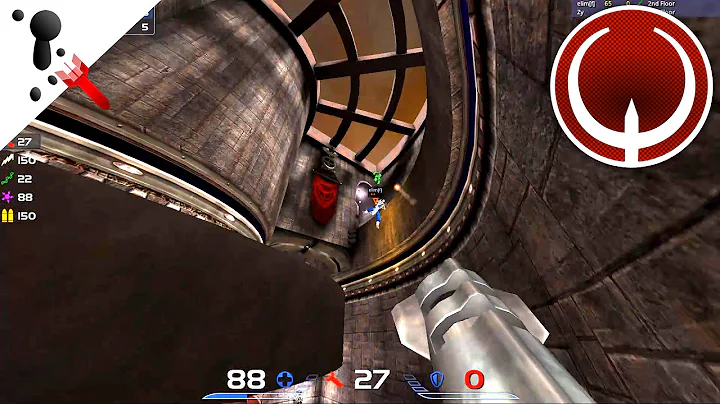 Quake Live Play - Rocket jumping + flick mid-air rocket