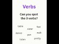 Practice identifying and using verbs in sentences with our newest video #learnenglish #grammar