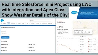Real time Salesforce mini Project using LWC with Integration. Show Weather Details of city! #handson