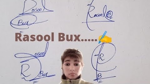 Rasool Bux name graceful signature#name signature with arooj