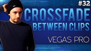 Sony Vegas Pro 13: How To Add A Crossfade Between Clips - Tutorial #32