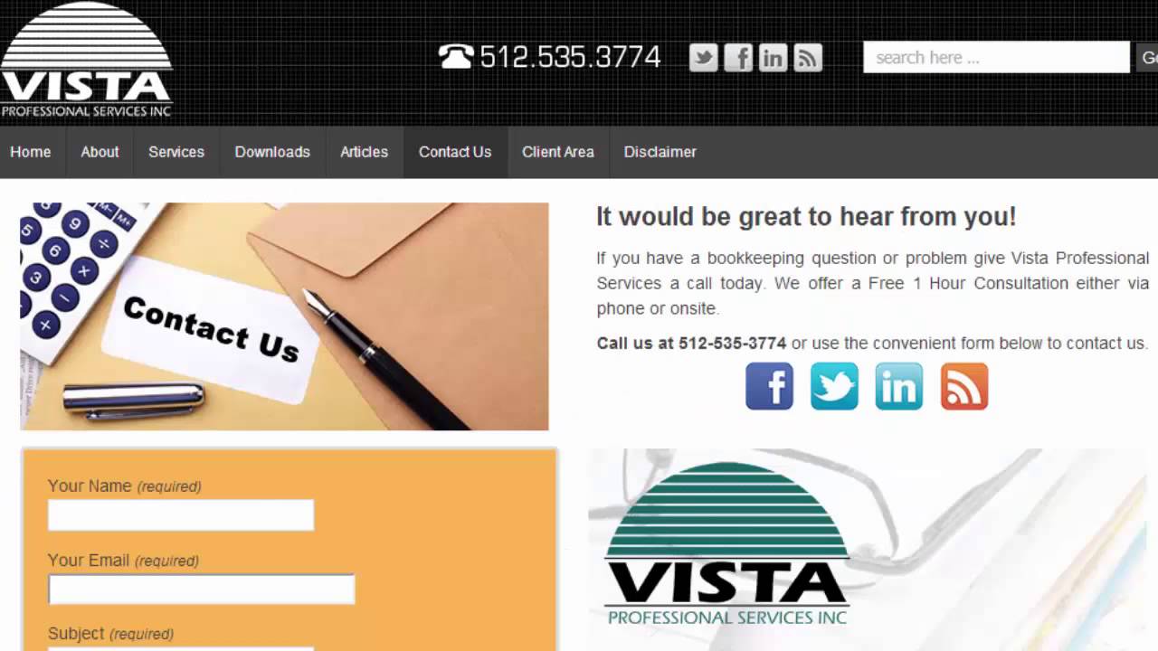 Vista Professional Services provides payroll and bookkeeping services