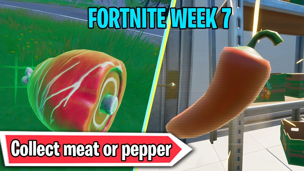 Fortnite How To Meat Up In Solo Where To Collect Meat Or Pepper Fortnite Chapter 2 Season 6 Week 7 Epic Quests Youtube
