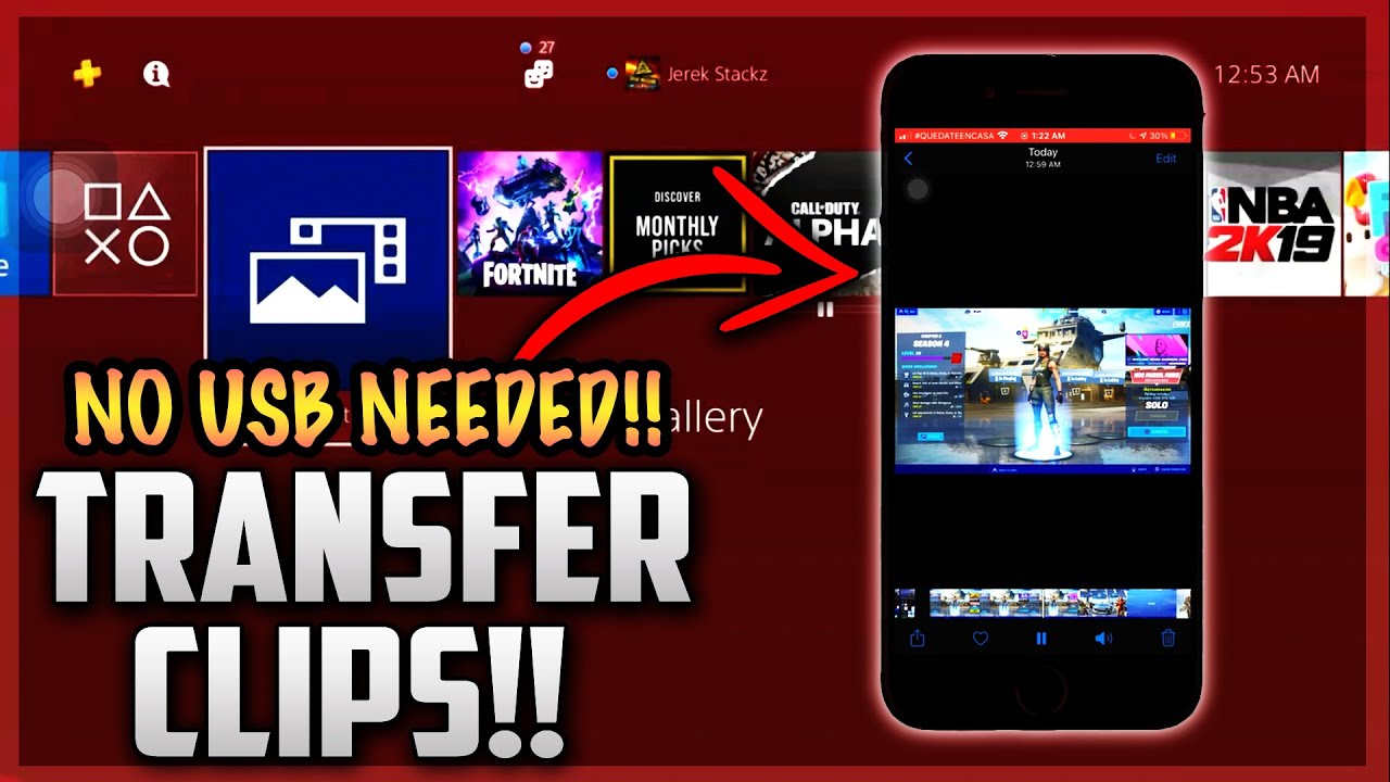 How To Transfer Ps4 Clips To Your Phone! (No Usb Needed)