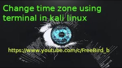 time zone set in kali linux