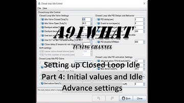 MegaSquirt Tunerstudio Closed Loop Idle Tuning part4