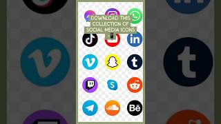 Collection social media logo, icon Download