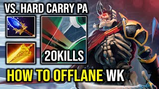 How to Play Offlane WK Like a 11K MMR with First Item Midas 1v5 Run At Them Against Carry PA Dota 2