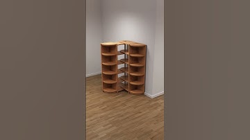 Design of solid wood inverted folding bookshelf #furnituredesign #interiordesign #home #furniture