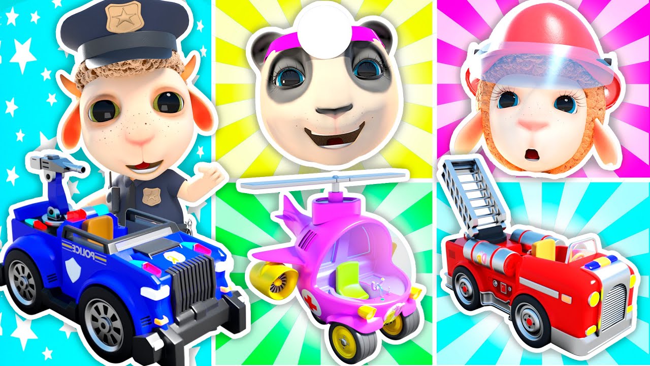 ⁣Rescue Squad Song 🚓 🚑 🚒 Wheels On The Bus: Nursery Rhymes & Kids Song | Ambulance Police Rescue 