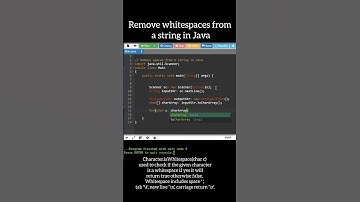 Remove whitespaces from a string #Java #interviewquestions #coding