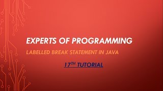 java programming tutorial in urdu hindi (17th tutorial ) labelled break statement in java